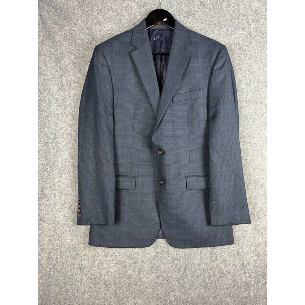 Lauren Ralph Lauren Men's Size 38 R Sport Coat Blazer Two Button Navy Plaid